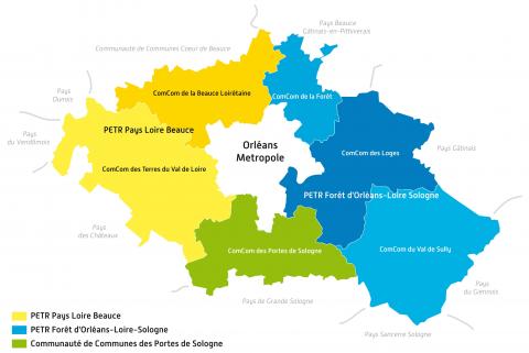 carte territoires ruraux de l'Orléanais